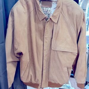 Rare Vtg Marlboro Adventure Unique Bomber Men’s Brown Suede Jacket XL